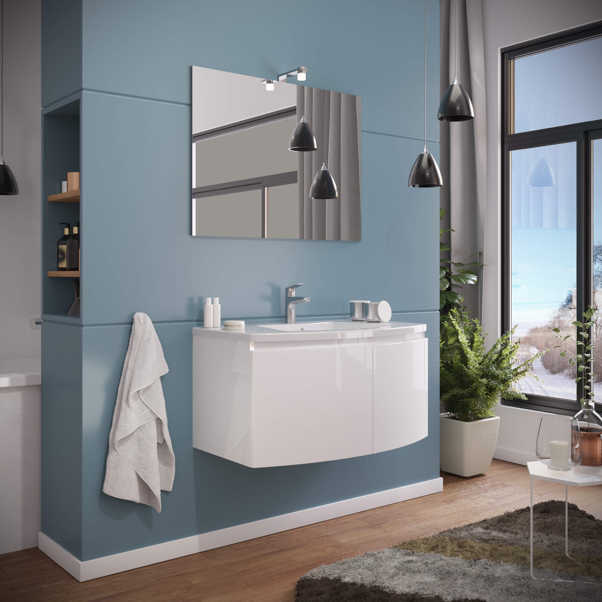 mobili da bagno moderni sospesi in offerta